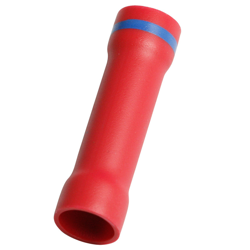 Panduit ESV8-ESV14-Q | StrongHold Step-Down Butt Splice, Red, Vinyl, 1.41", 8/16-14 AWG