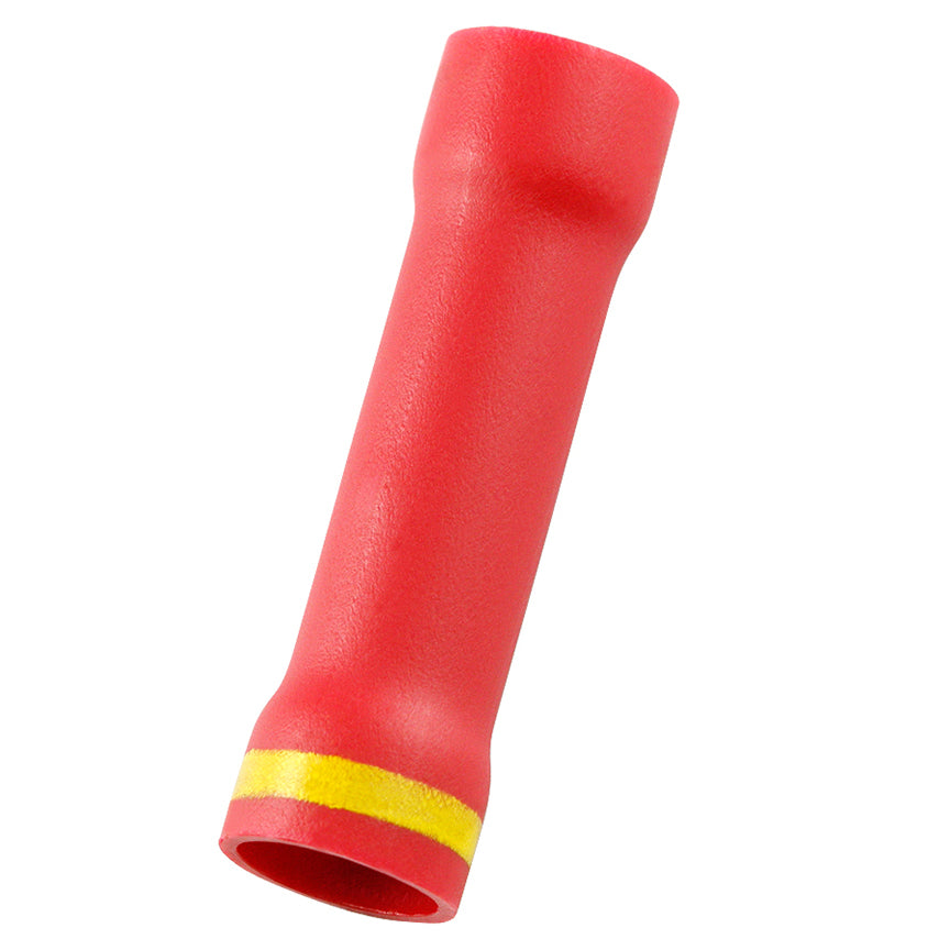 Panduit ESV8-ESV10-Q | StrongHold Step-Down Butt Splice, Red, Vinyl, 1.41", 8/12-10 AWG