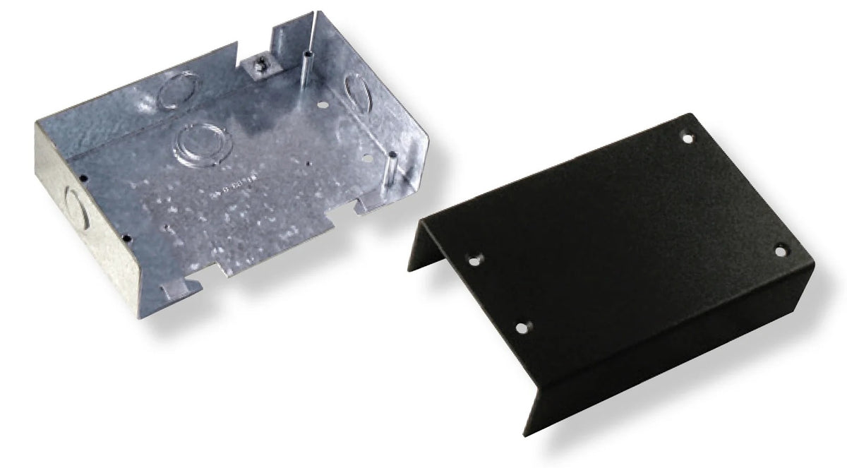 Commscope 1375032-1 | Undercarpet Surface Wall Mounting Box and Cover, 123 mm high, black