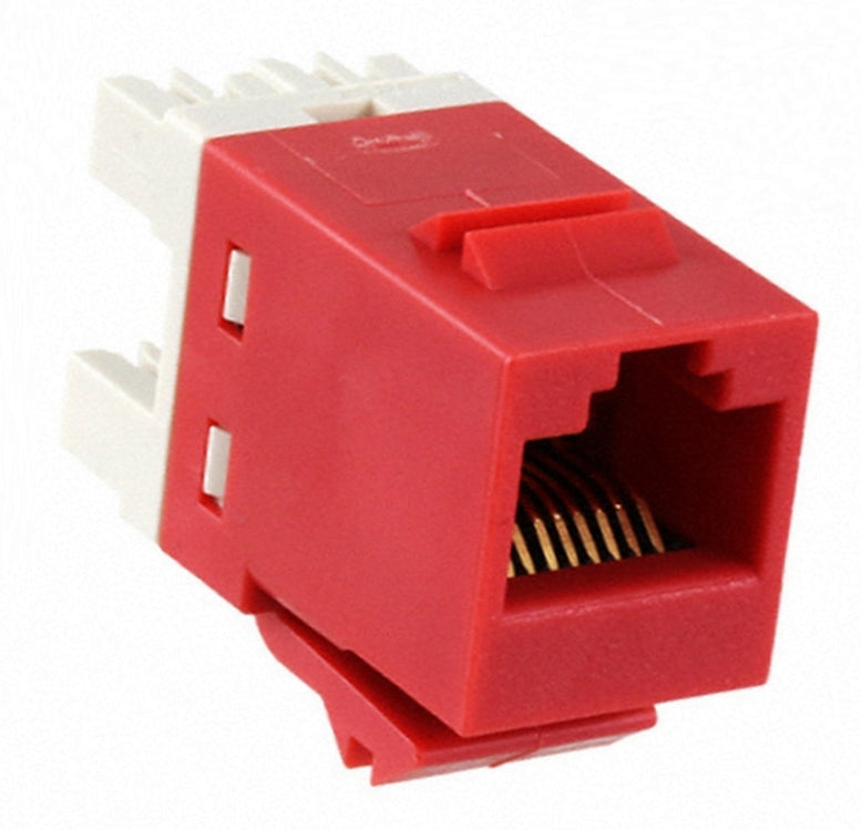 Commscope 1375191-7 | SL110 Series Modular Jack, 8-position, RJ45, category 5e, T568A/T568B, unshielded, without dust cover, red