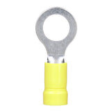 Panduit PV10-56R-D | Pan-Term Ring Terminal, Yellow, Vinyl, 10-12 AWG, 5/16" Stud, PK500