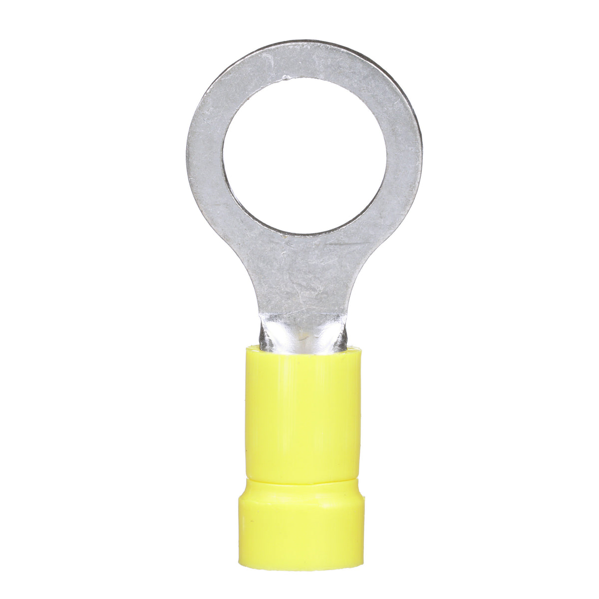 Panduit PV10-38R-D | Pan-Term Ring Terminal, Yellow, Vinyl, 10-12 AWG, 3/8" Stud, PK500