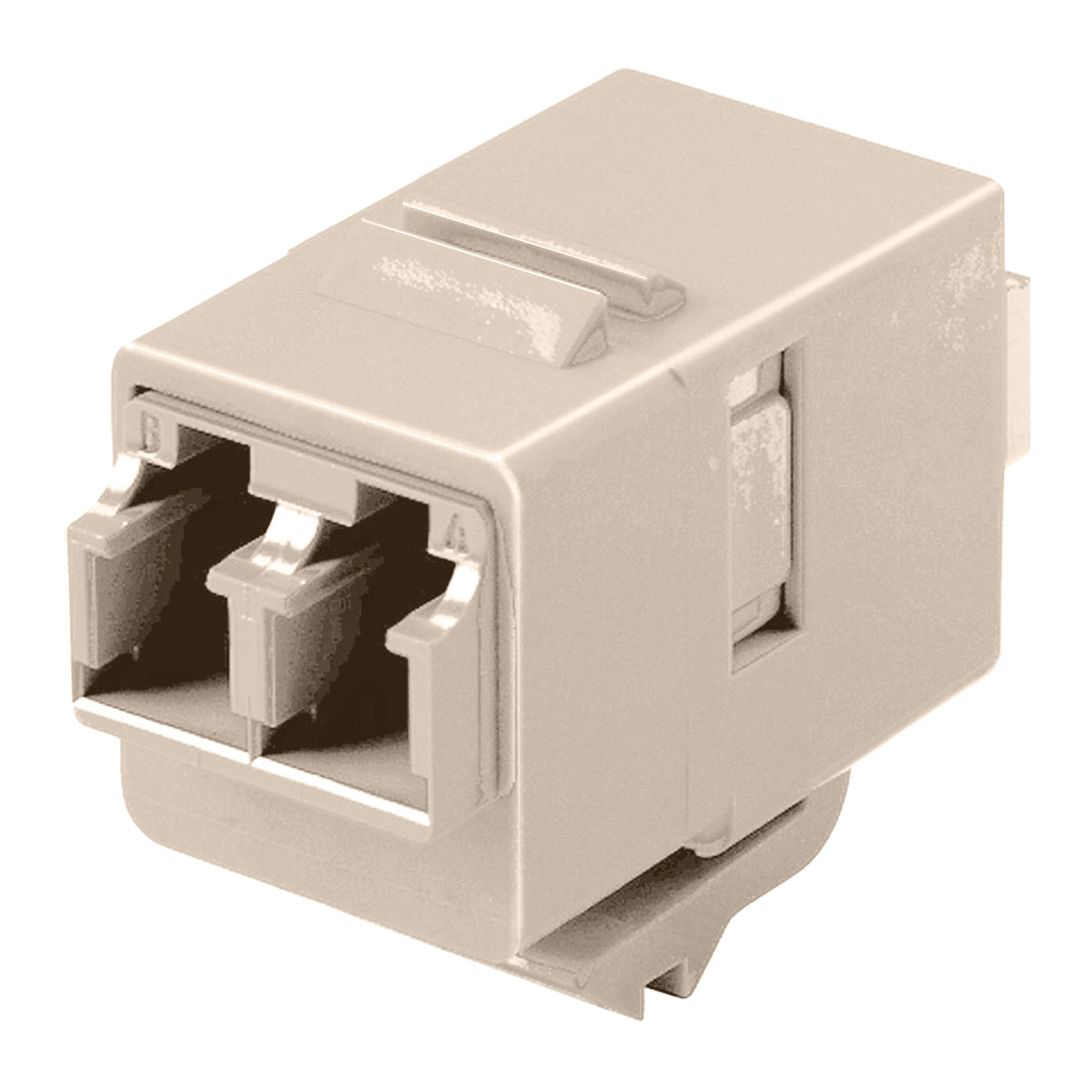 Commscope 1-1933286-2 | Fiber Optic Insert Adapter, LC, duplex, singlemode/multimode, beige