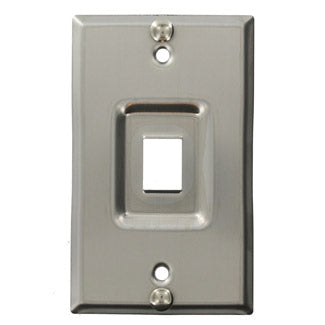 Leviton 4108W-1SP | Recessed Stainless-Steel QuickPort Telephone Wallplate