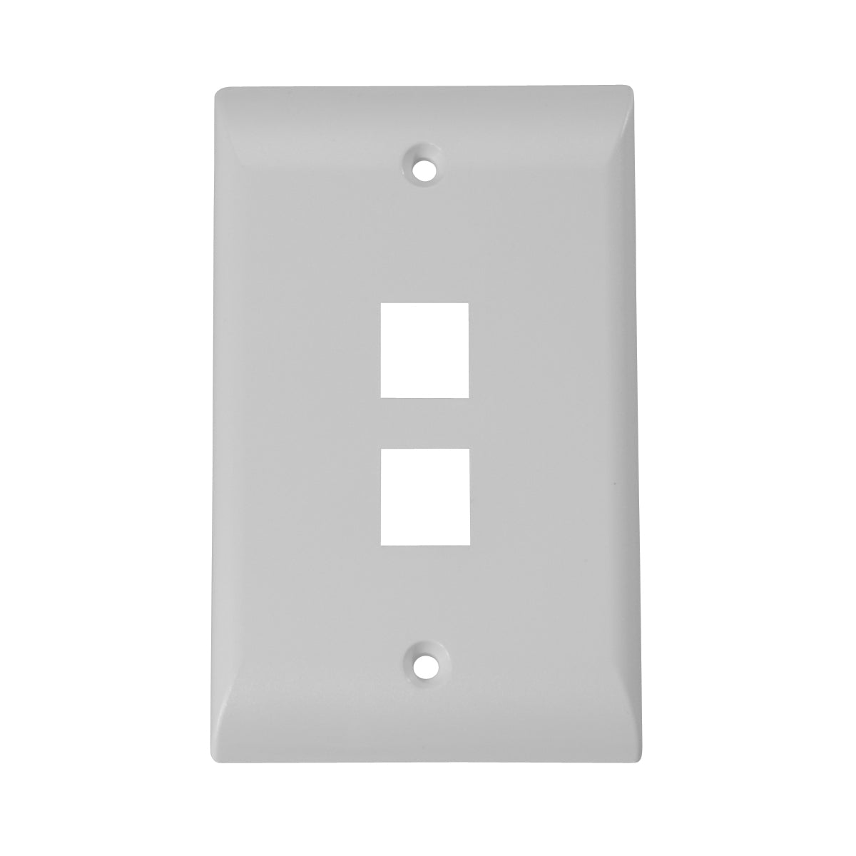 Commscope 2111022-4 | Faceplate Kit, non-labeled, 1-gang, 2 port, vertical orientation, gray