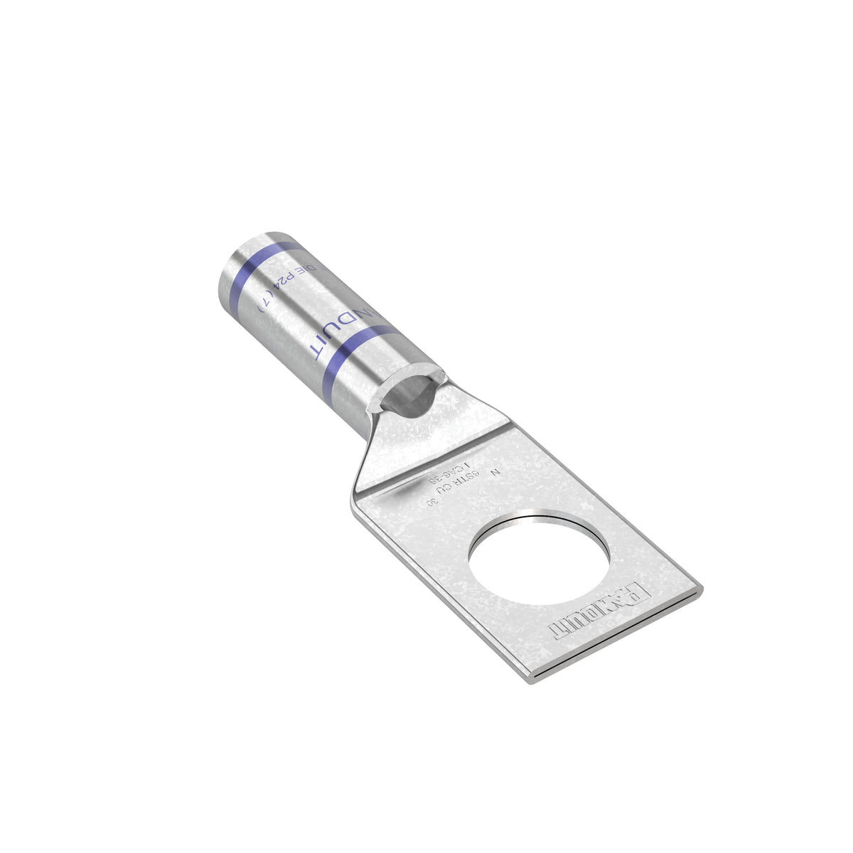 Panduit LCA6-38-L | Pan-Lug Comp. Lug, 6, Tin Plt Copper, Strt, One 3/8" Stud, PK50
