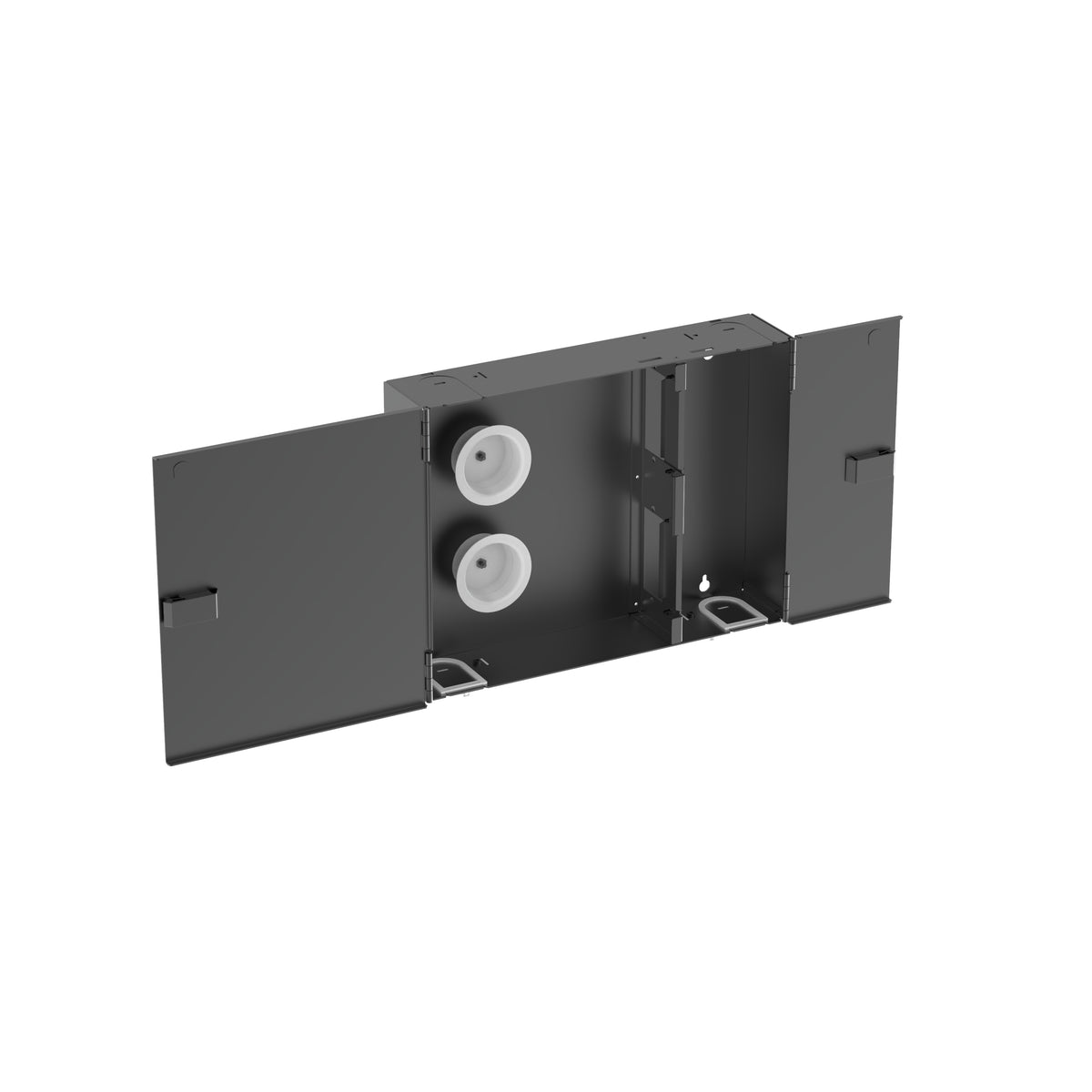 Panduit FWME4 | Opticom Wall Mount Fiber Enclosure, Black, 4 FAP/Cassette Slots