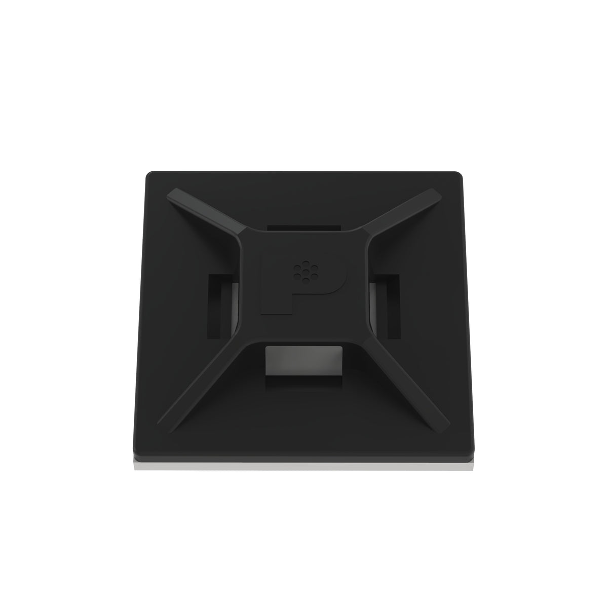 Panduit ABMM-A-C20 | Cable Tie Mount, Black, ABS, Rubber Adh., 0.75x0.75", PK100