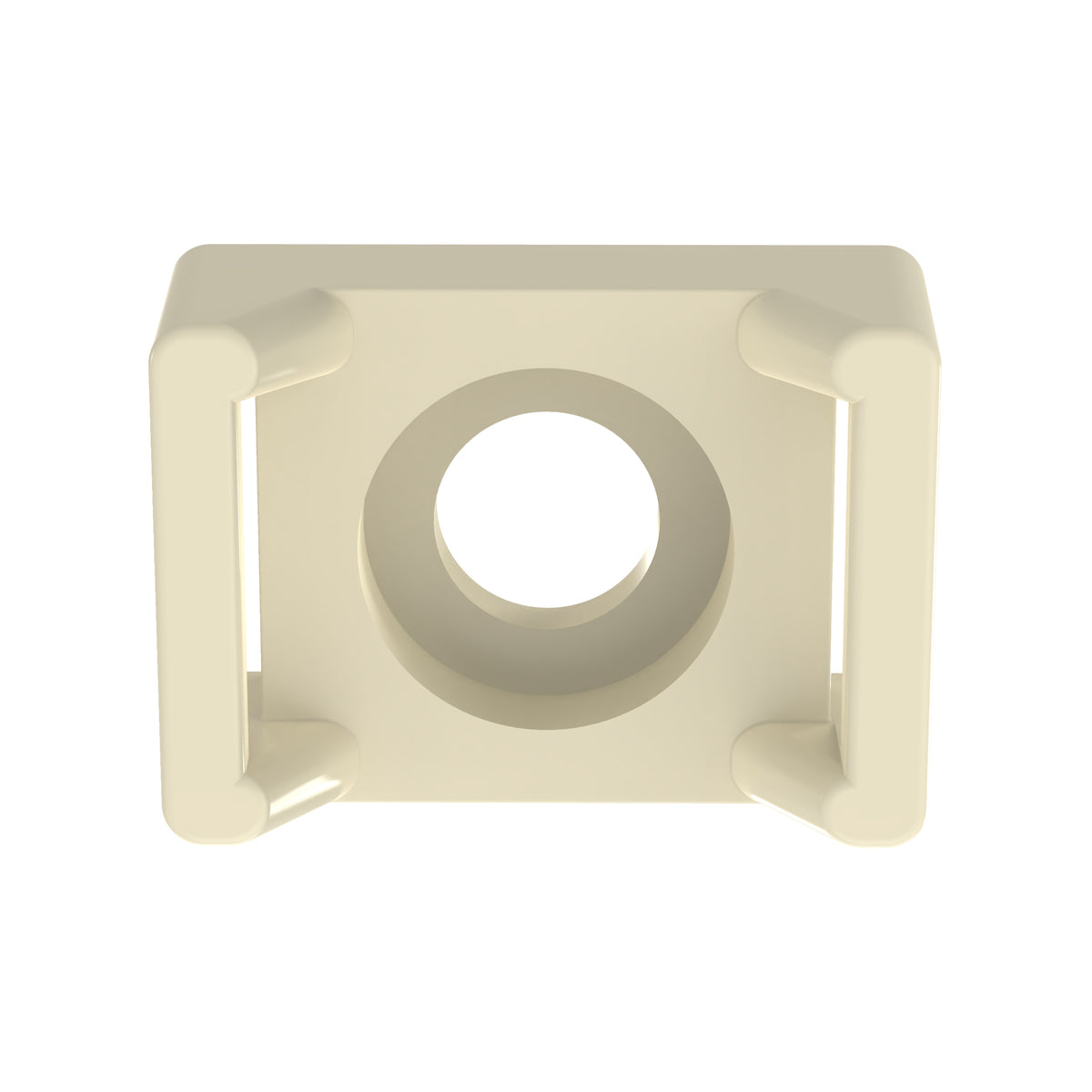 Panduit TM3S25-M | Cable Tie Mount, Natural, PA 6.6, 0.88x0.63", 1/4" Screw, PK1000