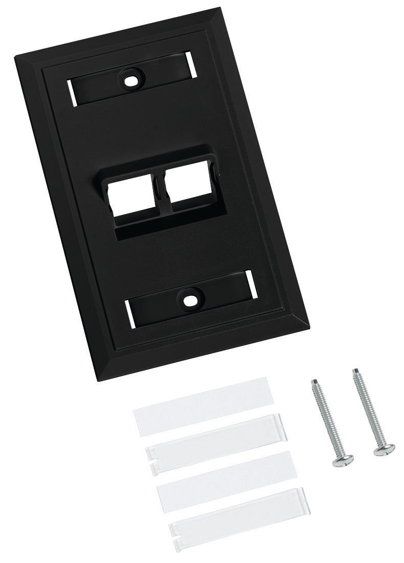 Commscope M12AS-003 | Angled Specialty Faceplate, black