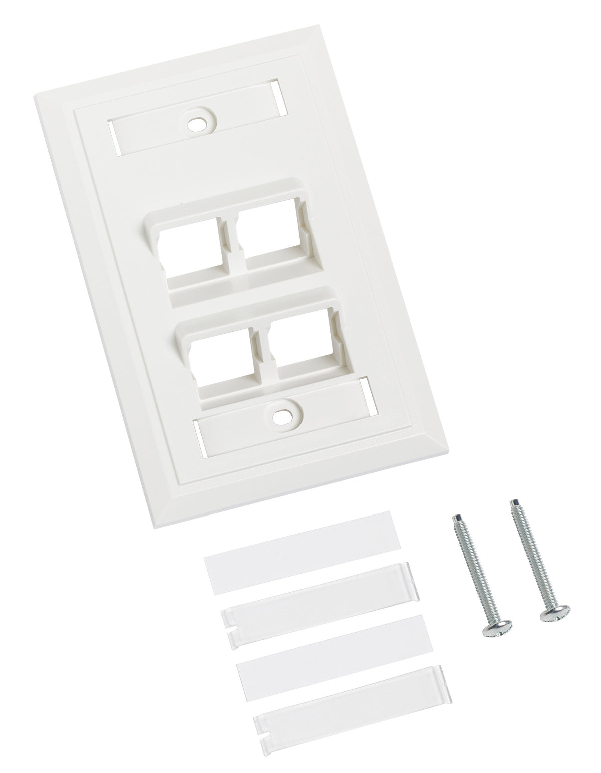 Commscope M14AS-262 | Angled Flush Mounted Faceplate, white