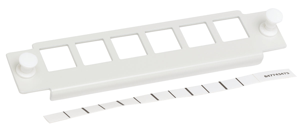 Commscope PNL-WH-012-EMT-LC02-JR/SR | Adapter Pack, White, 1000-Type, unpopulated, accepts 6 duplex LC (JR/SR) adapters