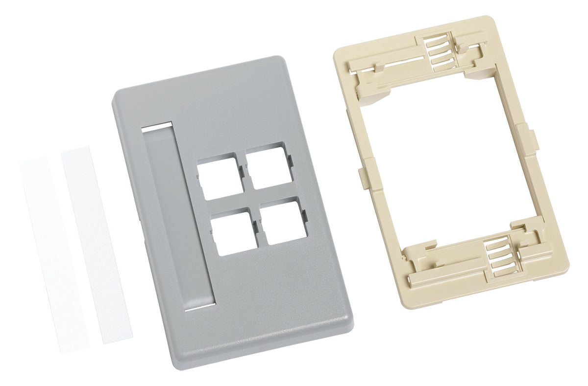 Commscope M4CA-270 | M4CA Type Adjustable Furniture Faceplate, gray