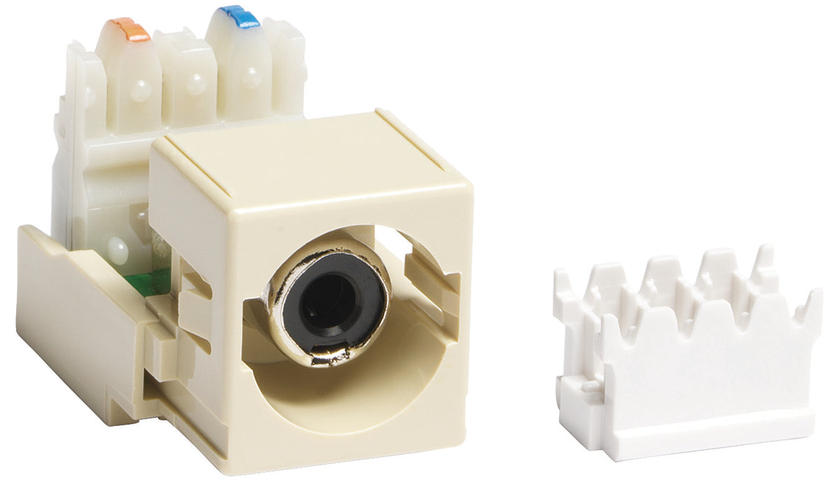 Commscope M81RCA110246B | M81 RCA to 110 Punchdown Module Audio and Video Adapter, ivory housing black connector