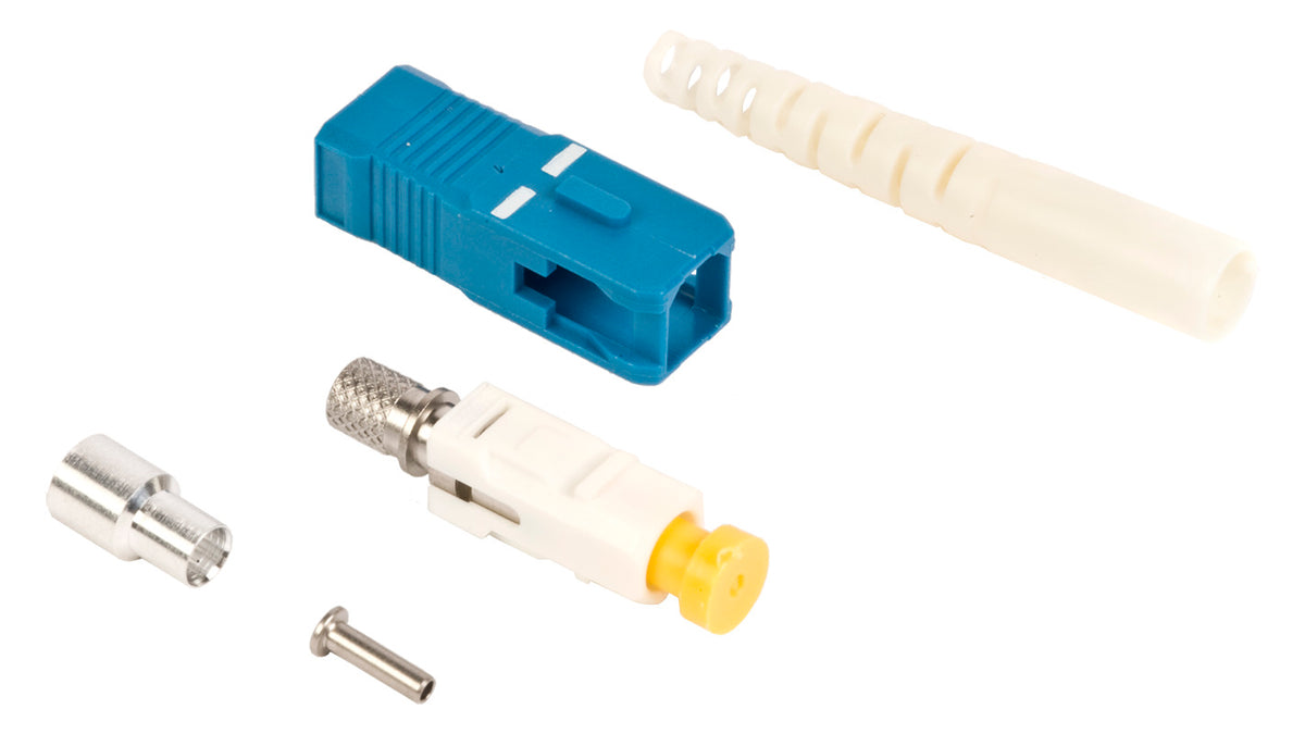 Commscope SFC-SCR-30-BL-100-BULK-PACK | TeraSPEED Pre-Radiused SC Connector for 3.0 mm Fiber Cordage, single-mode, 100 bulk pack