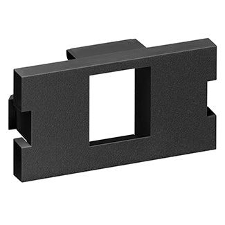 Leviton 41291-1ME | 1-Port MOS QuickPort Adapter, 1 Unit High, Black