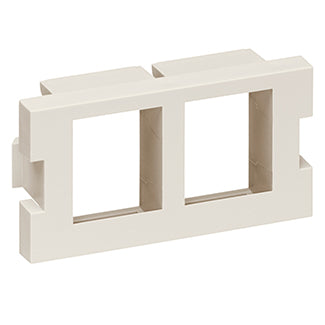 Leviton 41291-2QT | 2-Port MOS QuickPort Adapter, 1 Unit High, Light Almond