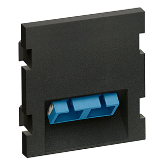 Leviton Manufacturing Co 41292-2CE | Duplex SC Angled Fiber Adapter MOS Module, Zirconia Ceramic Sleeve, 2 Units High, Black