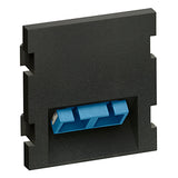 Leviton Manufacturing Co 41292-2CE | Duplex SC Angled Fiber Adapter MOS Module, Zirconia Ceramic Sleeve, 2 Units High, Black