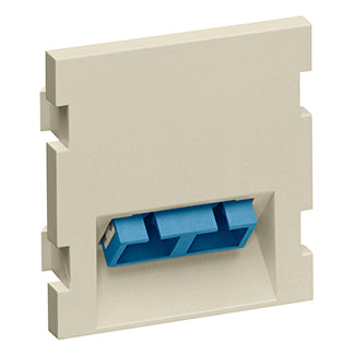 Leviton Manufacturing Co 41292-2CI | Duplex SC Angled Fiber Adapter MOS Module, Zirconia Ceramic Sleeve, 2 Units High, Ivory