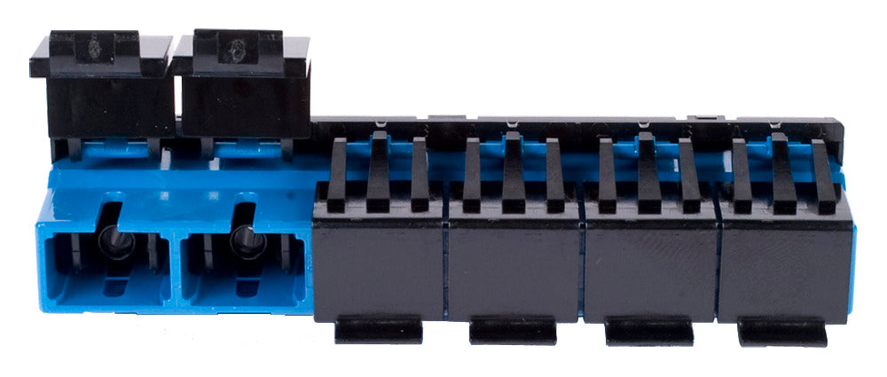 Commscope SFA-SC06-BL-SHUTTERED | TeraSPEED SC Multiport Shuttered Adapter, Blue, Single Pack