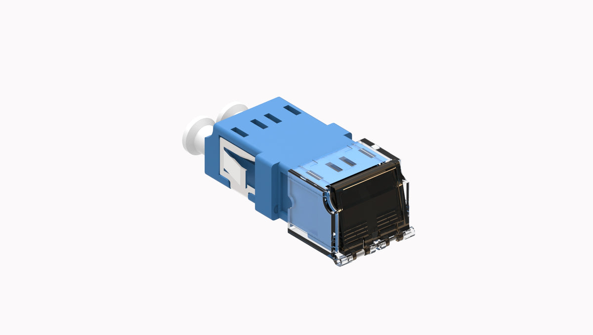 Commscope SFA-LC02-BL/LP-50-BULK-PACK-SHUTTERED | TeraSPEED LC Duplex Low Profile Shuttered Adapter, Blue, 50 Bulk Pack