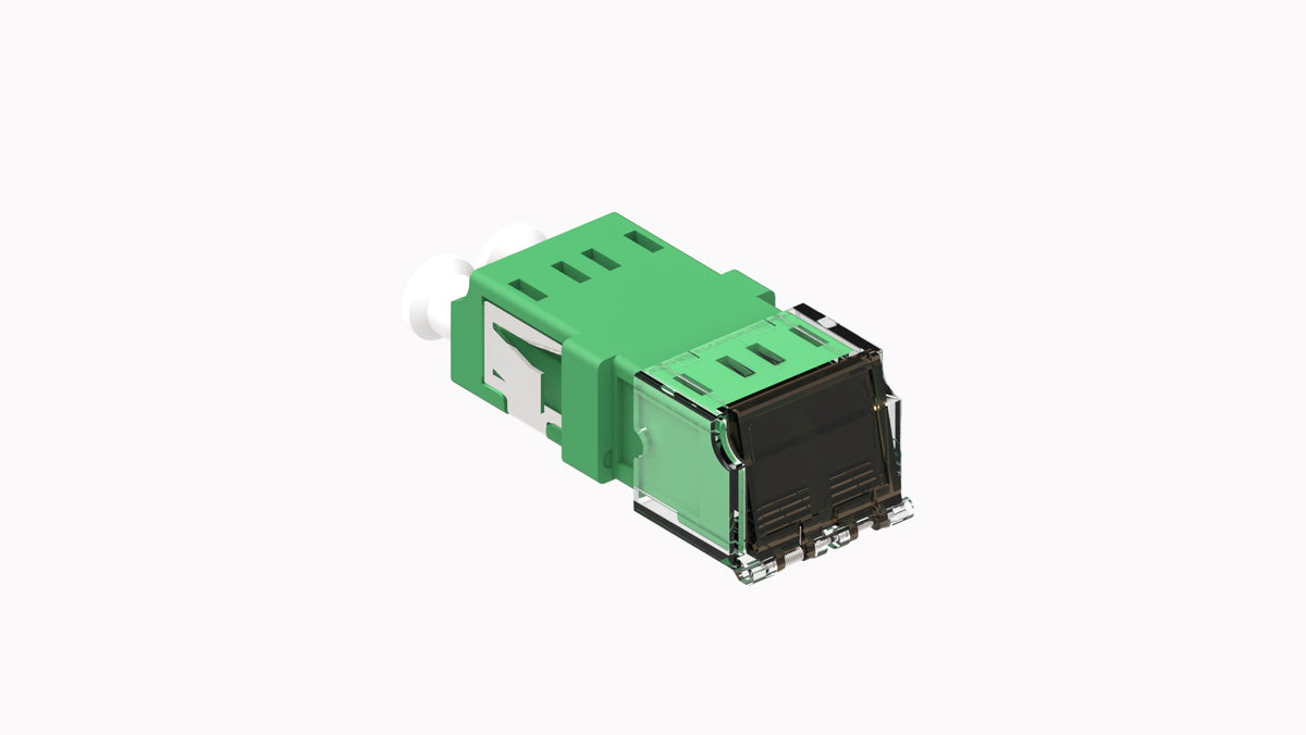 Commscope AFA-LC02-GR/LP-SHUTTERED | TeraSPEED LC-APC Duplex Low Profile Suttered Adapter, Green, Single Pack