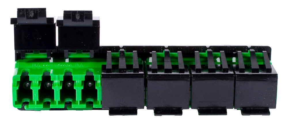 Commscope AFA-LC12-GR-10-BULK-PACK-SHUTTERED | TeraSPEED LC-APC Multiport Shuttered Adapter, Green, 10 Bulk Pack