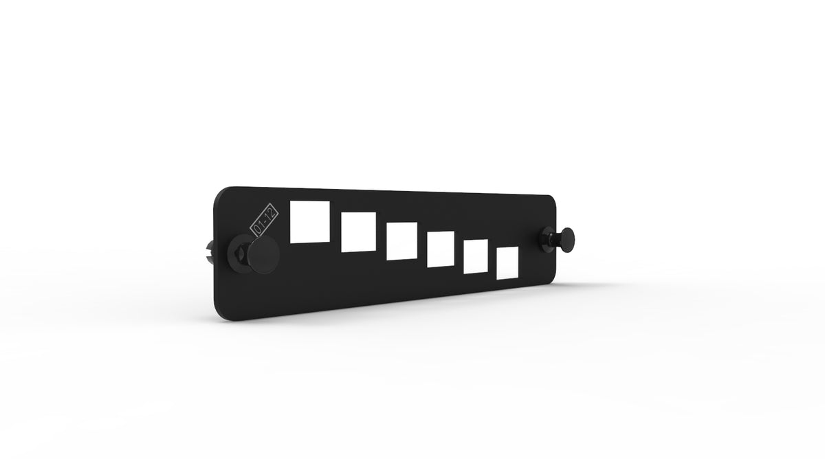 Commscope PNLBK012EMTLC02 | Adapter Pack, Black, 1000-Type, unpopulated, accepts 6 duplex LC adapters