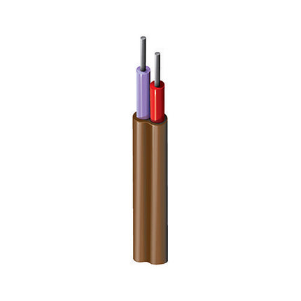 Belden 83915 0011000 | Type E Thermocouple, 1 Pr #20 Sol, FEP Ins Pur, Red, Brn FEP Jkt, 300V CL3P 200C PLTC SUN RES