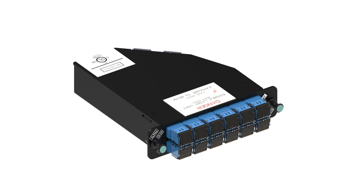 Commscope RFE-MOD-024-5K-MPO-LC02-KBL | ReadyPATCH Multimode OM4 Keyed Module, 24 LC ports, blue