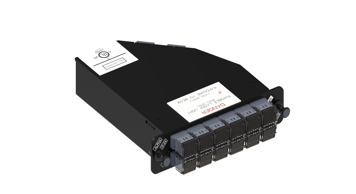 Commscope RFE-MOD-024-6F-MPO-LC02-KSL | ReadyPATCH Multimode OM1 Keyed Module, 24 LC ports, slate