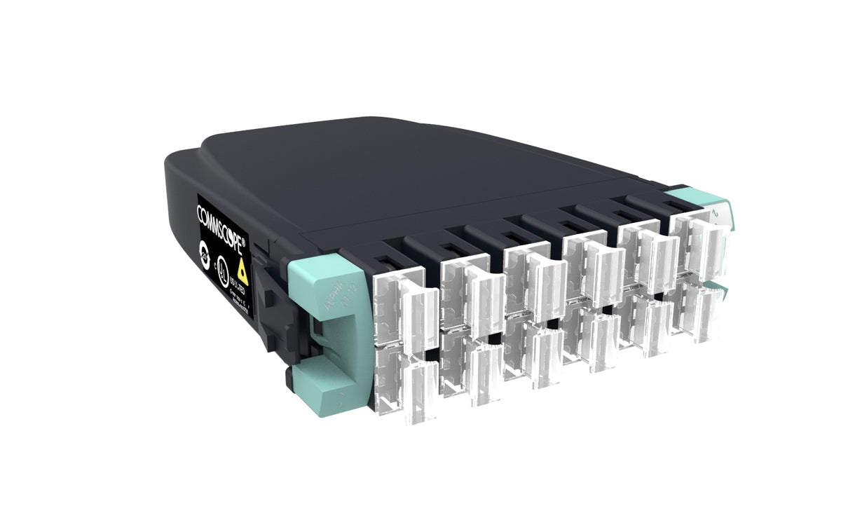 Commscope 360DM-12SC-LS | G2 LL Multimode OM4 MPO 12 distribution module, 12 SC to 1x12f MPO pinned, dust plugs