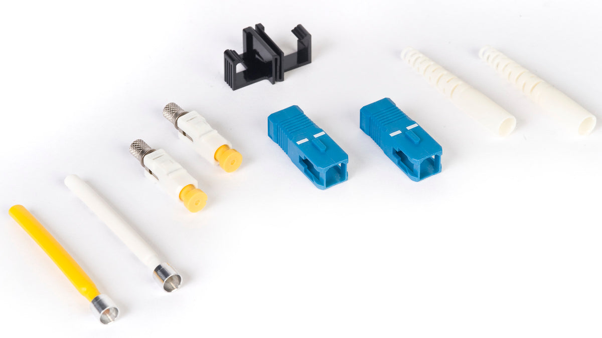 Commscope SDC-SCR-16-BL | TeraSPEED Pre-Radiused SC Connector for 1.6 mm Fiber Cordage, Duplex, single-mode