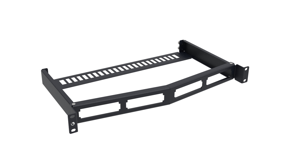 Commscope AGL-1U-ANG-FX | AGILE 1U fixed angled panel, accepts (4) G2 modules or adapter packs providing up to 48 duplex LC or 32 MPO ports