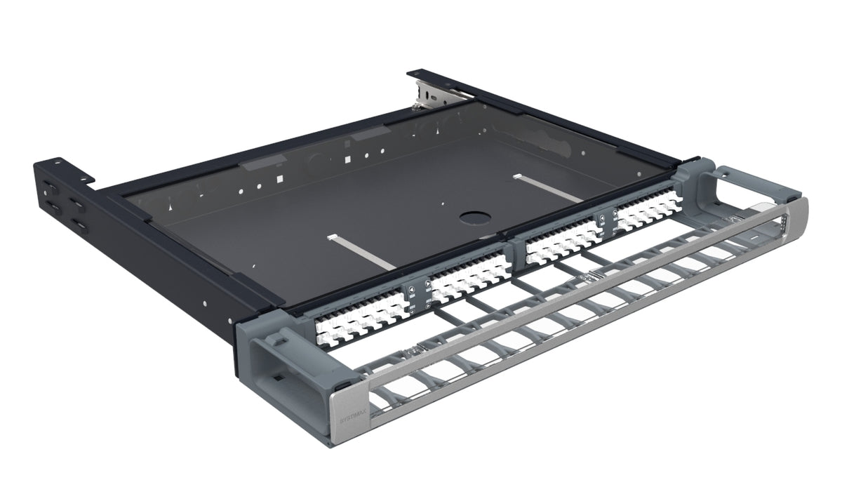Commscope 360G2-IP-1U-96F-LC-DP-SD | SYSTIMAX 360 iPatch G2 1U 96F-LC Distribution Panel, Sliding Panel