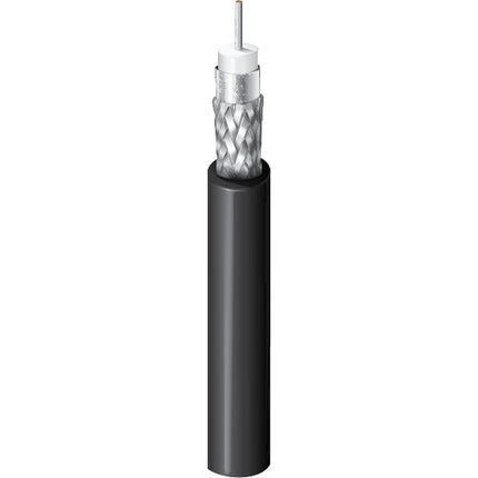 Belden 4694R 0061000 | 4K UHD Coax for 12G-SDI, 75 Ohm, RG-6, 18 AWG Solid SC, Foil + 95% TC Braid, PVC Jkt, CMR