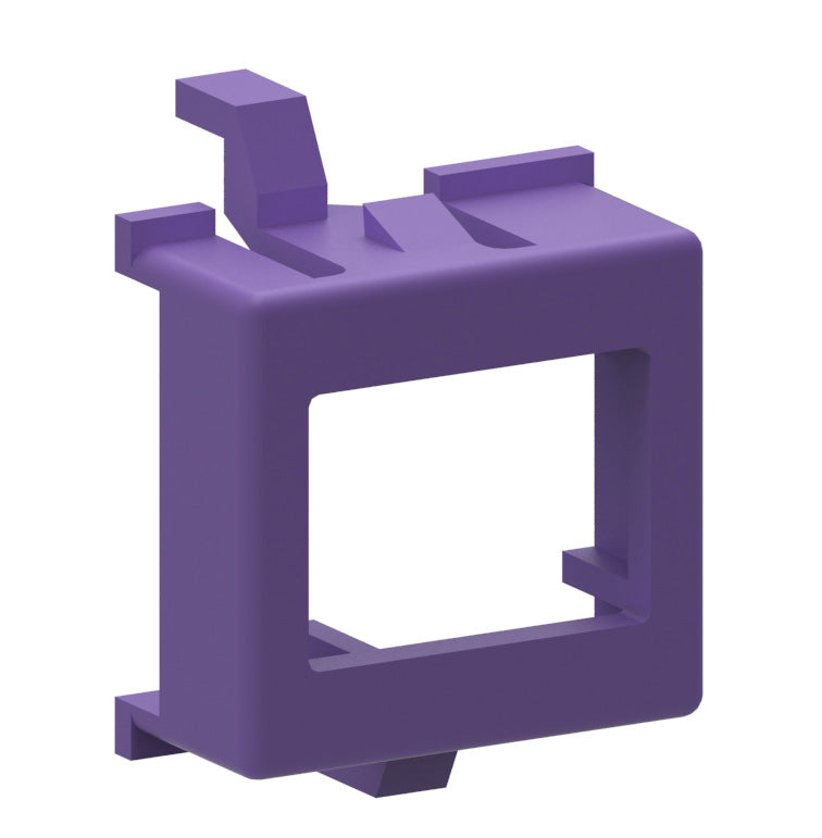 Commscope UNFA-EMM-SC01/LC02-PR-PACK-25 | SC Simplex/LC Duplex Low Profile Adapter Mounting Module/Collar Assembly, purple