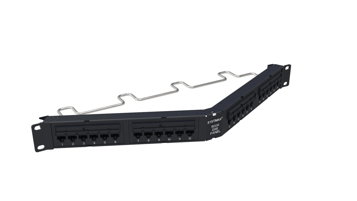 Commscope 1100A-U-GS6-24 | 1100 ANGLED GS6 PANEL - 24 PORT