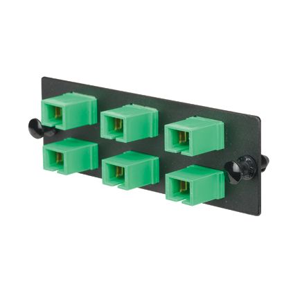 Panduit FAP6WAGDSCZ | Opticom Fiber Adapter Panel, OS2, 6 SC Duplex, APC Green