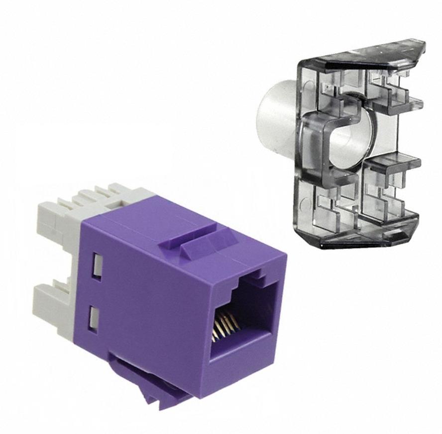 Commscope USL600-VIO | Uniprise USL Series Modular Jack, RJ45, category 6, T568A/T568B, unshielded, without dust cover, violet