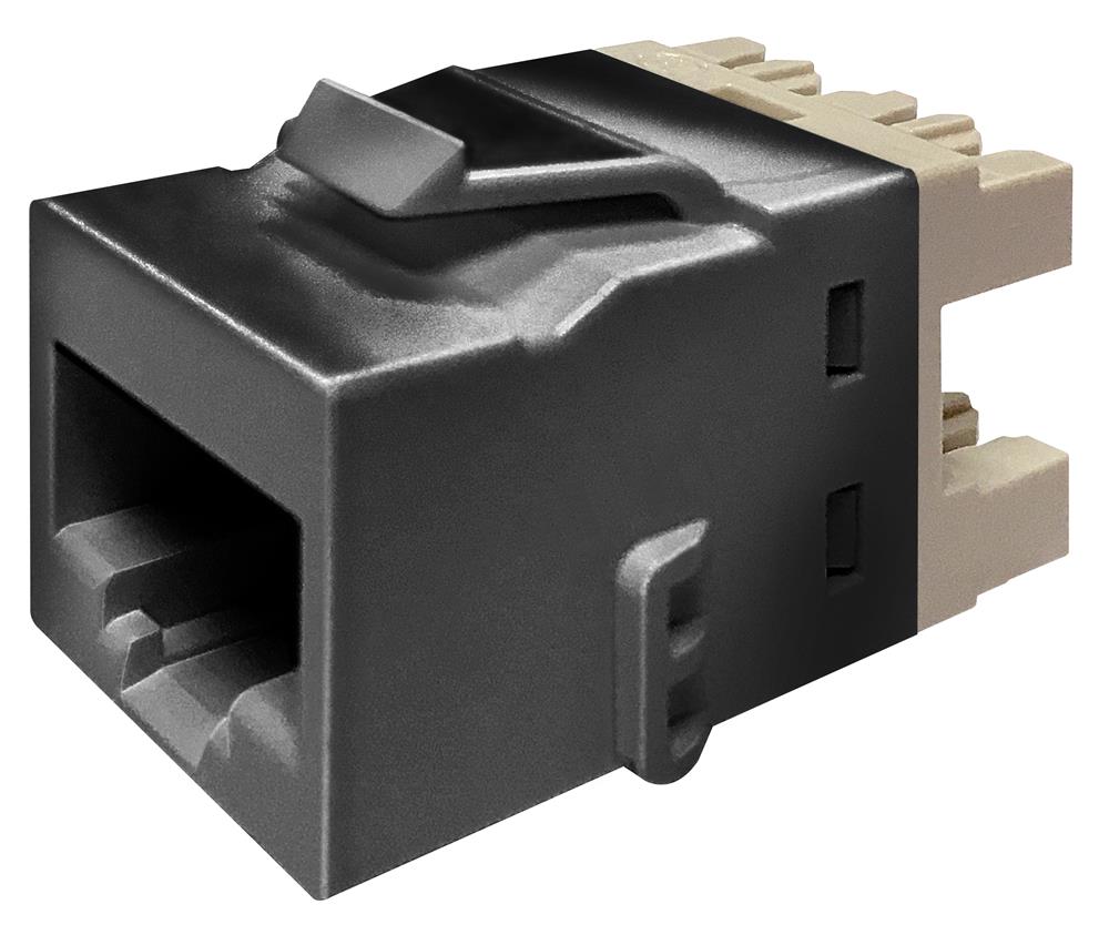 Commscope UKJ600-BLK | Uniprise UKJ Series Keystone Modular Jack, RJ45, category 6, T568A/T568B, unshielded, without dust cover, black