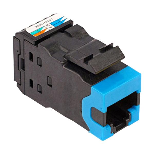 Commscope USL10G-BLUE | Uniprise USL Series Modular Jack, RJ45, category 6A, T568A/T568B, unshielded, without dust cover, blue