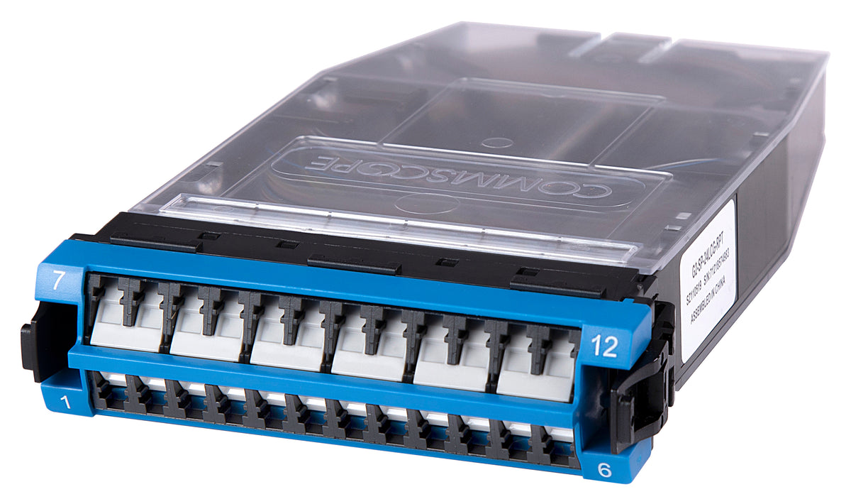Commscope G2-SP-24LCG-RPT | G2 Splice Cassette, 24LC/UPC  with internal shutters, OS2, with ribbon pigtails
