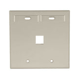Leviton Manufacturing Co 42080-1GS | Single-Gang QUICKPORT Wallplate with ID Window, 1-Port, Gray