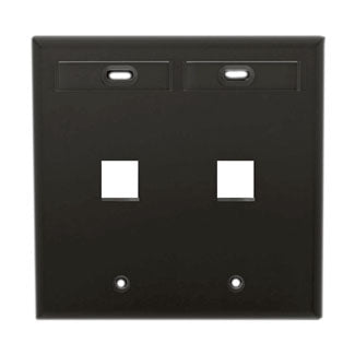 Leviton Manufacturing Co 42080-1WS | Single-Gang QUICKPORT Wallplate with ID Window, 1-Port, White