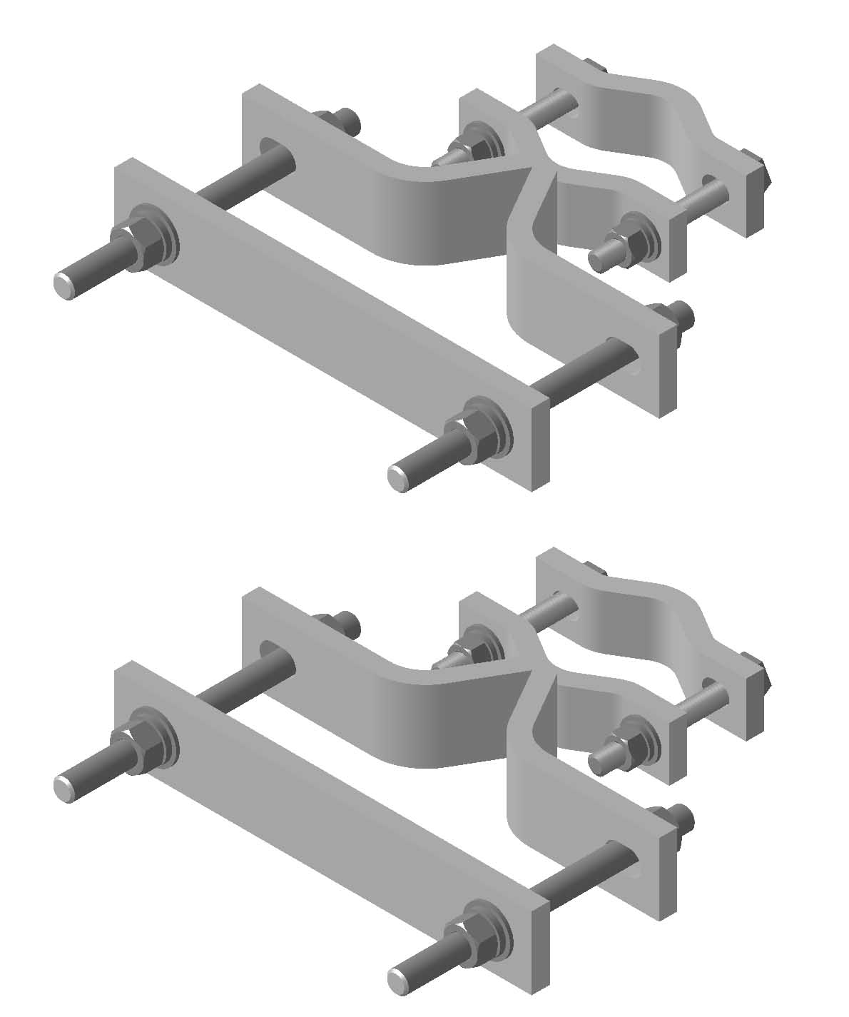 Commscope AD-P60-SCP | Boom Gate Clamp Set, 4-1/2 in to 12 in, 60° angle legs