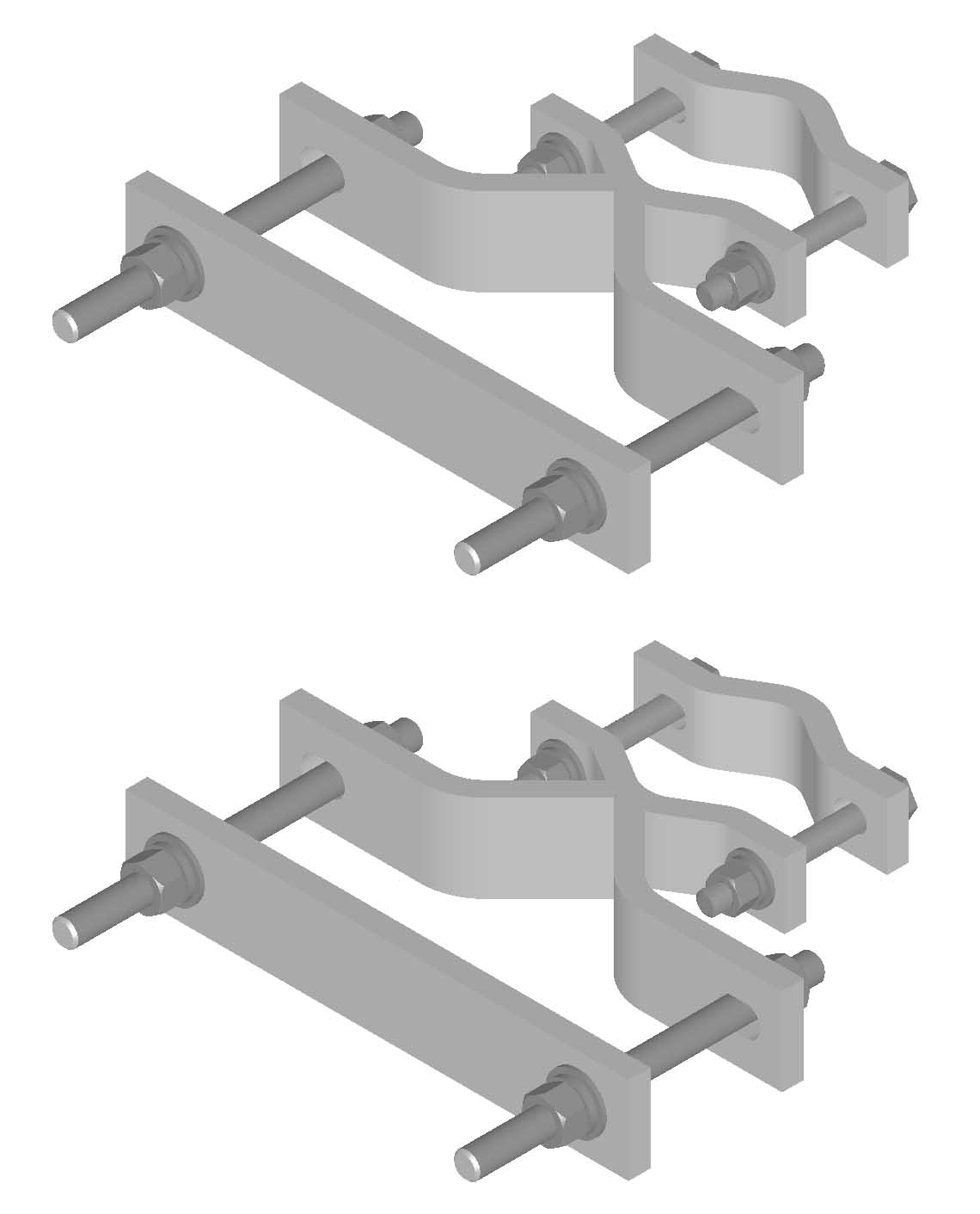 Commscope AD-P90-SCP | Boom Gate Clamp Set, 5-1/2 in to 9-1/2 in, 90° angle legs