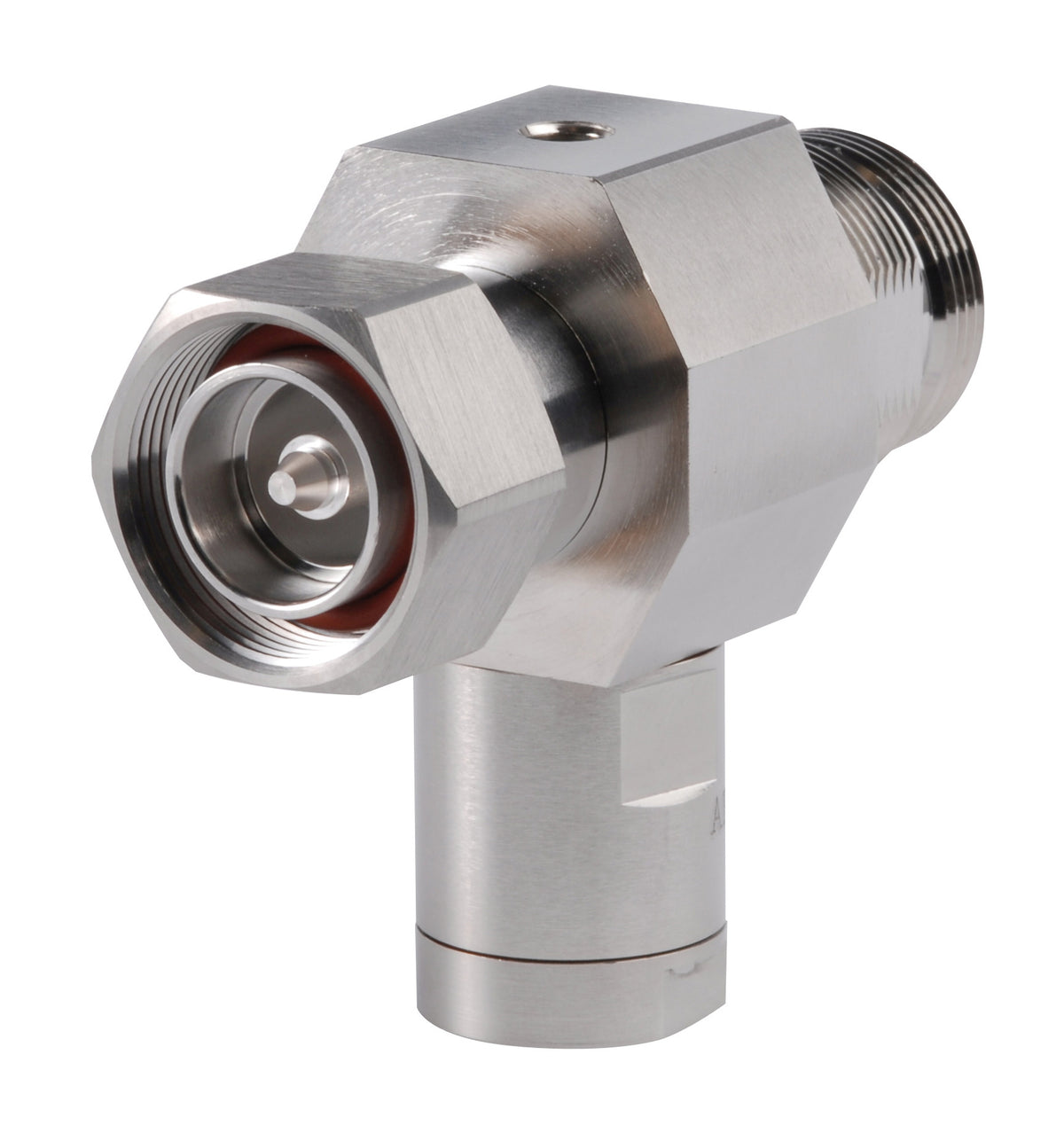 Commscope APT-BDFDM-DB | Arrestor Plus Dual Band Quarterwave Surge Arrestor (T-shaped), 806–960 MHz and 1700–2170 MHz, with interface types DIN Female Bulkhead and DIN Male