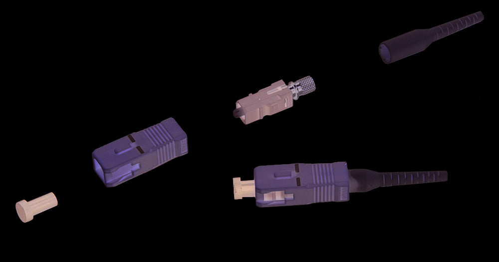 Commscope MFC-SCR-09-BG | LazrSPEED, OptiSPEED Behind The Wall Pre-Radiused SC Connector for 0.9 mm Fiber, multimode